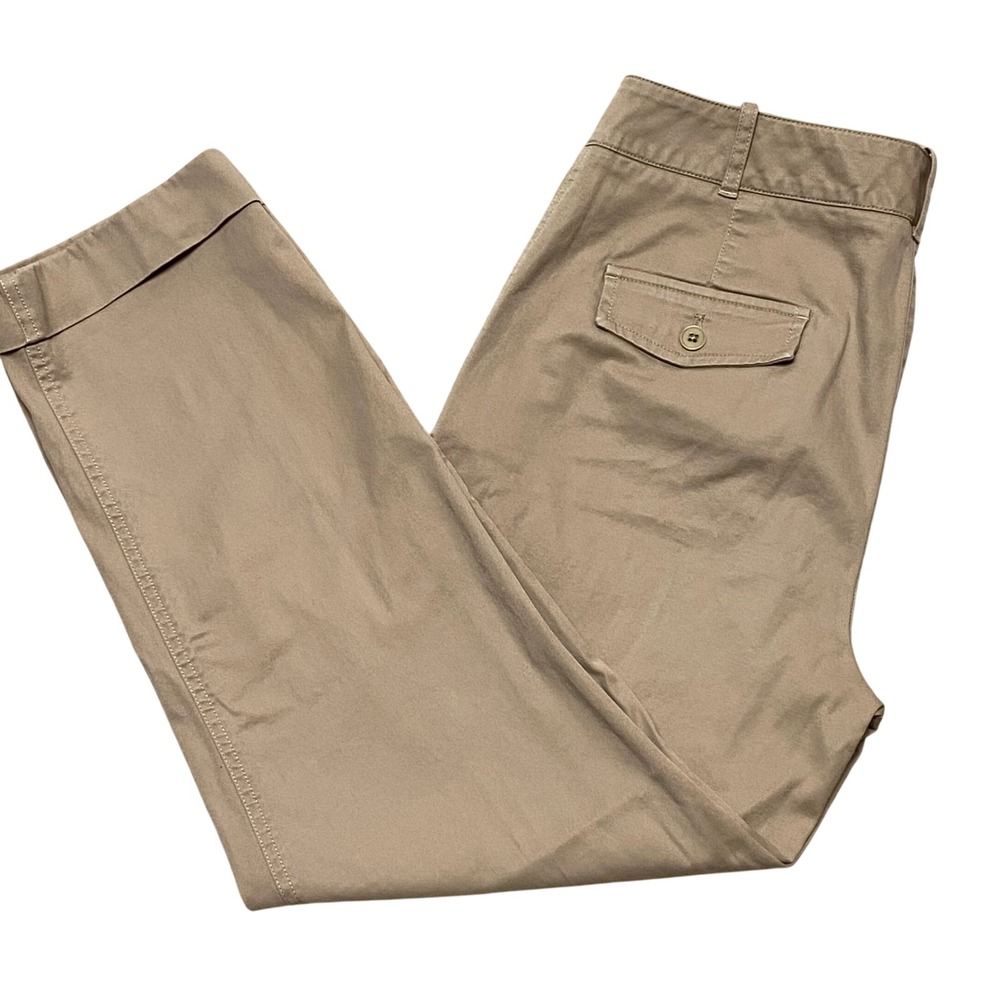 Talbots Women's Khaki Chino Pants Cropped Leg Cuffed Size 8‎ - Picture 9 of 11